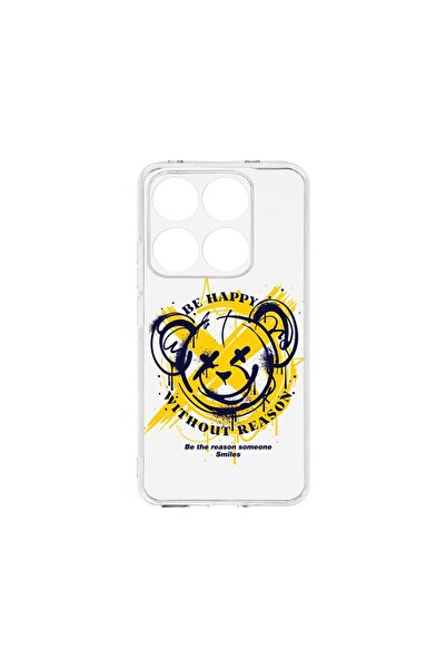 bestcase Калъф за Xiaomi 14T, BestCase™ Прозрачен силикон 2ММ, Мече Be Happy,...