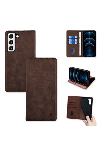 Sonique Θήκη Πορτοφόλι Vintage Magnet Wallet Samsung Galaxy S22 Plus Καφέ