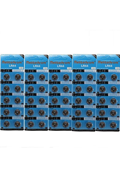 Mettzchrom Lazer Oyuncak Pili AG13 - LR44 - SR44 - A76 1.5V Alkalin Pil 50 Ad...