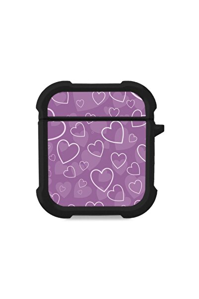 Sonique Θήκη Σιλικόνης Heart Series για AirPods 1/2 Βιολετί