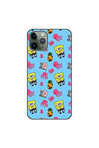 OEM Husa compatibila cu Apple iPhone 11 Pro Max Silicon Gel Tpu Model Spongeb...