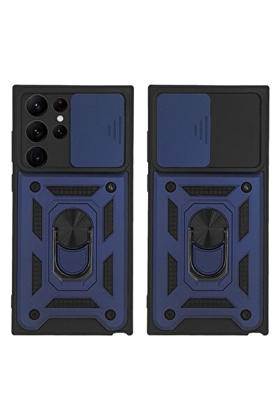 Sonique Θήκη Ring Armor CamPro για Samsung Galaxy S22 Ultra Μπλέ