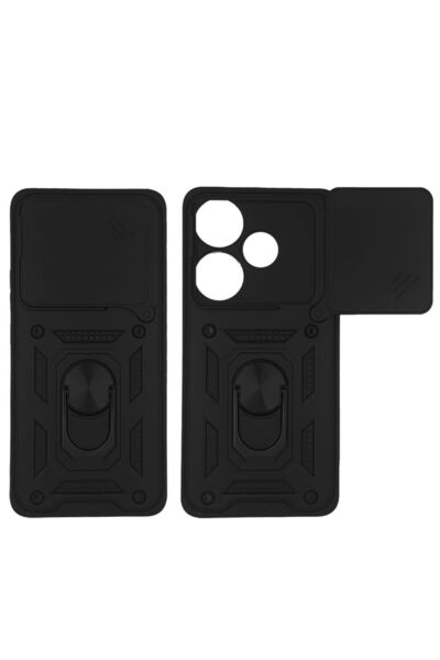 Sonique Θήκη Ring Armor CamPro για Xiaomi Poco F6 5G Μαύρο