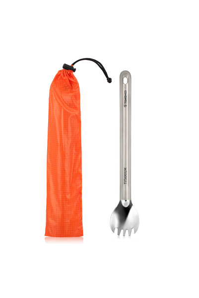 Choice color as show TOMSHOO Titanium Long Handle Spork with Polished Bowl Ou...