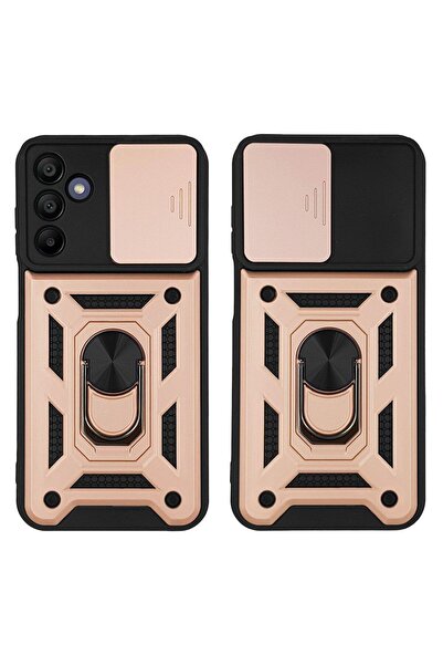Sonique Θήκη Ring Armor CamPro για Samsung Galaxy A25 5G Ροζ Χρυσό