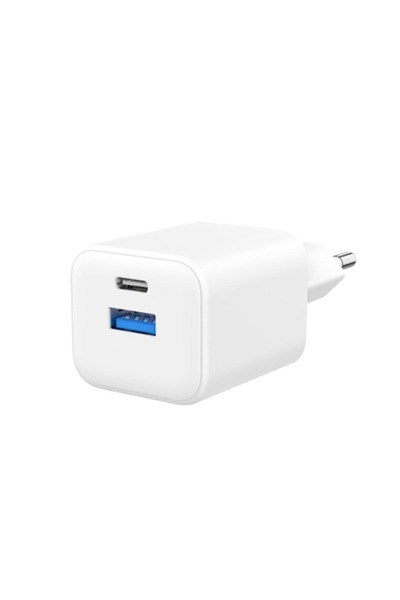 Cellara Incarcator Retea Gan 25W Usb C + Usb A 3A - Alb