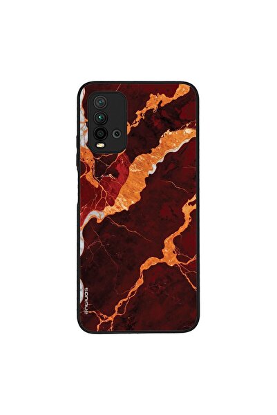 Sonique Θήκη Marble Series για Xiaomi Redmi 9T Κόκκινο