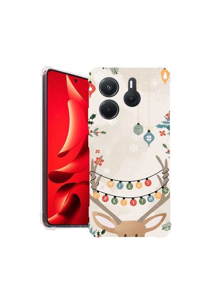 bestcase Husă pentru Xiaomi Redmi Note 14 4G, Antișoc 1.5MM, Ren de Crăciun, ...