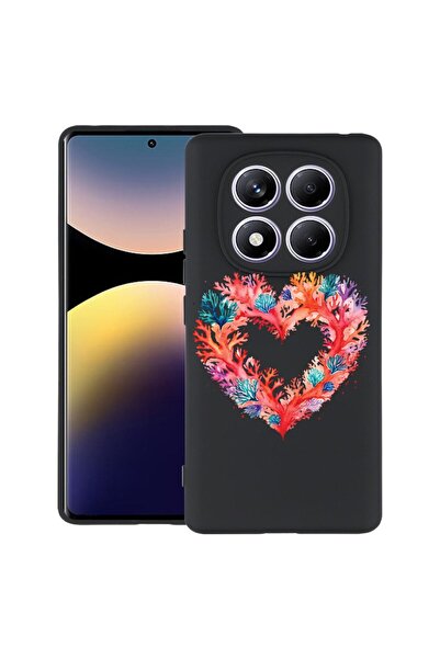 bestcase ¬Æ Husa pentru Xiaomi Redmi Note 14 Pro 4G, Coral Heart, Slim Silico...