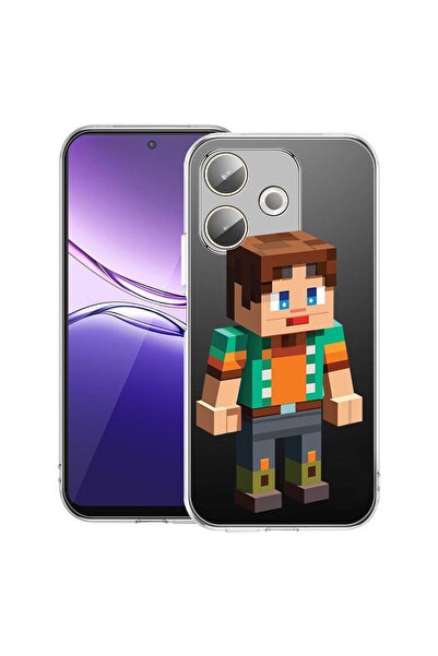 bestcase ¬Æ Husa Clear Silicon pentru OPPO A5 Pro 5G, Minecraft Character, 20...
