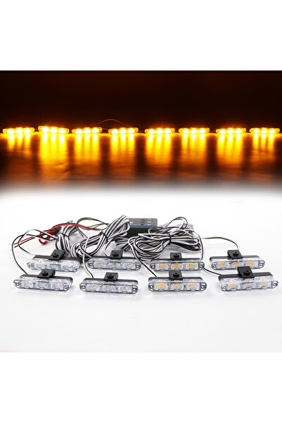 Choice3 ضوء وامض أصفر للسيارة بـ 24 مصباح LED، إضاءة شبكية للشرطة، فائق السطو...