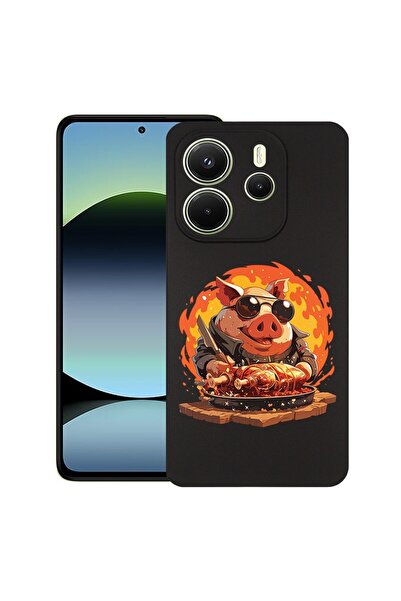 bestcase Θήκη για Xiaomi Redmi Note 14, Pig's Life, Λεπτή σιλικόνη 0.8MM, Αντ...