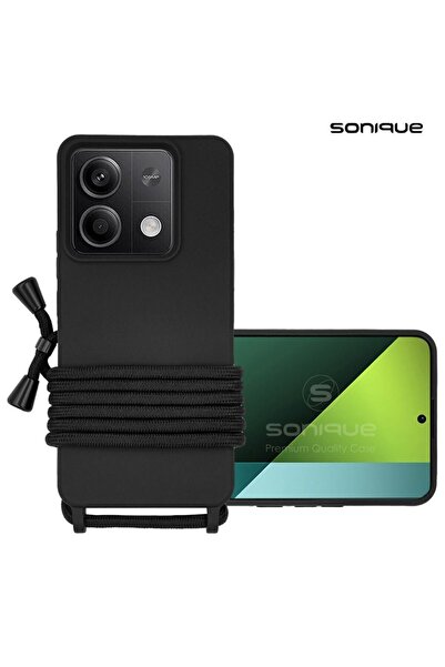 Sonique Θήκη Σιλικόνης με Κορδόνι CarryHang Xiaomi Redmi Note 13 5G Μαύρο