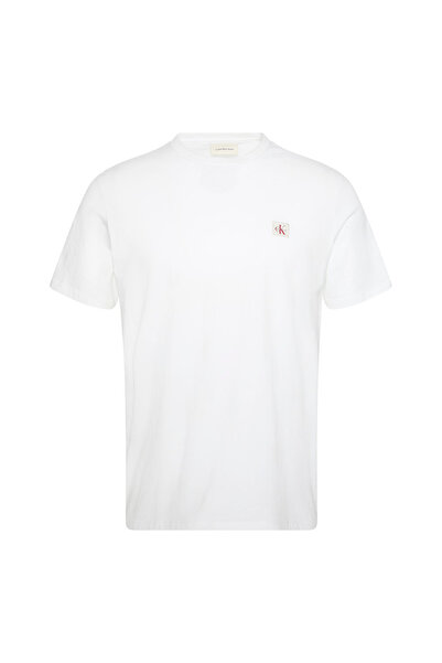 Calvin Klein Tricou bărbătesc din bumbac cu mânecă scurtă și insignă, mărimea M