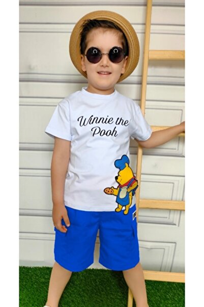 BERFONZO KIDS Pantaloni scurți din gabardină pentru băieți, top din jerseu si...