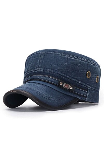 choice2 blue Men Denim Baseball Cap Cotton Cadet Hat Breathable Flat Adjustab...