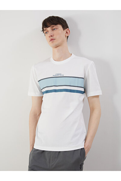 LC Waikiki Tricou bărbătesc din jerseu imprimat cu guler rotund