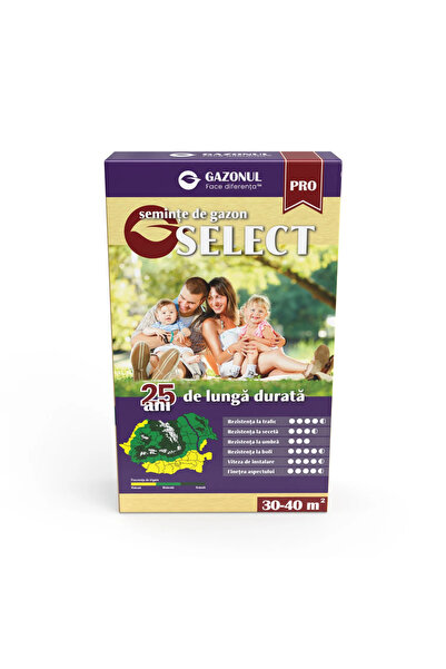 Gazonul Seminte Gazon Select, pentru un covor verde, fin si de durata, 0.75 KG