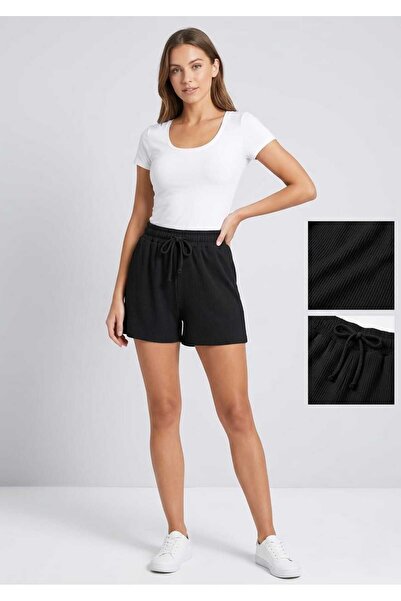 modayaselam Elastic Waist Shorts