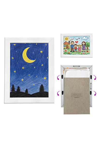Premiore A4 Children's Art Painting Frame, Not Folding Storage Picture Frame ...