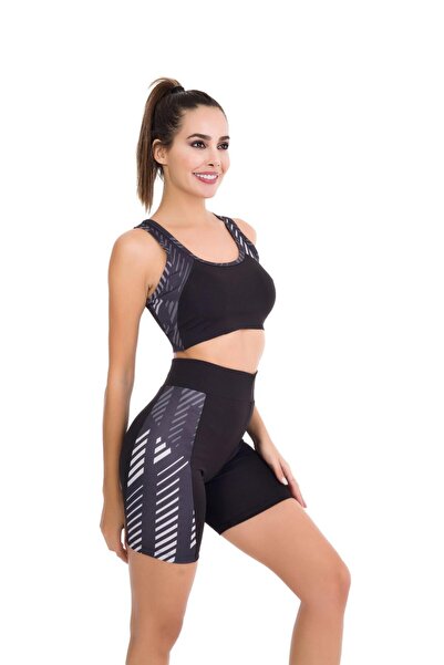 Lady Lingerie Women's Fitness Sports Set with Bustier and Shorts