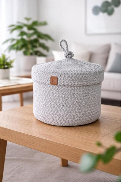 Çeyiz Diyarı Basket with Mesh Cover Gray