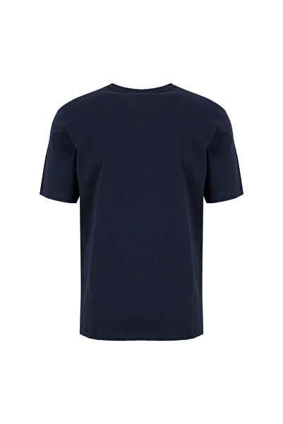Jack & Jones Lacivert Erkek Standart Fit Logo Baskılı T-Shirt 12267261 JORJAM...