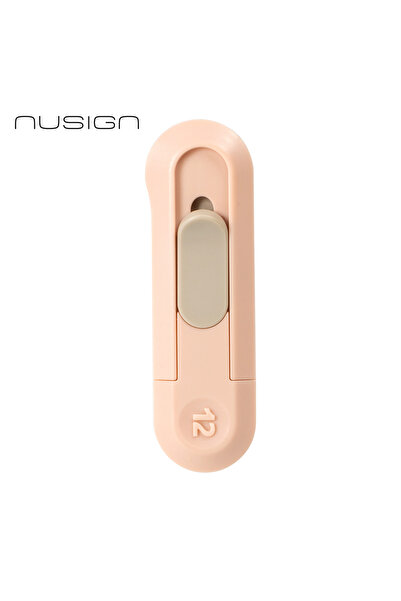 Nusign Mini Kesici Bıçak Otomatik Geri Çekmeli Güvenli Maket Bıçağı Pembe
