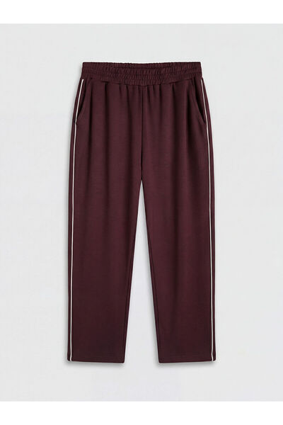 LC Waikiki Peak New Season Women's Striped Sweatpants with Elastic Waistband