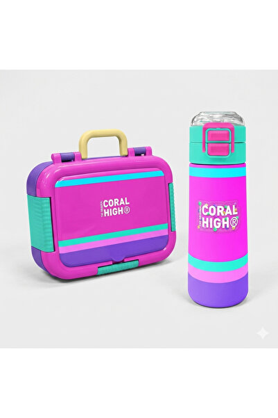 Coral High Детска кутия за обяд от неръждаема стомана и комплект стоманен термос