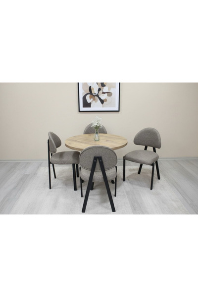 ROYALİSA TABLE CHAİR Nobel 4 Kişilik Mutfak Salon Masa Takımı