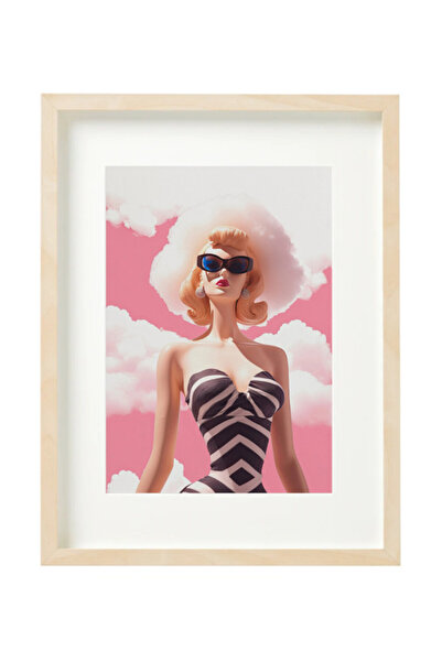 Boomah Accessories Barbie Wall Art, Preppy Pink Room Decor Poster with Frame ...