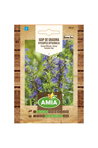 Amia Seminte de Isop de gradina, Farma Line, Hyssopus officinalis, 0.5 g