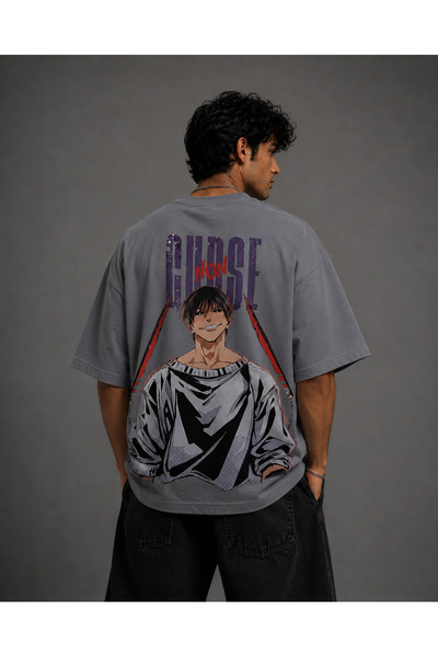 Nulivez Toji Fushiguro Oversize Unisex T-Shirt – Anime Printed Back Pattern S...