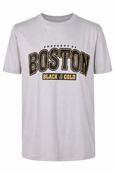 trender Boston Black&Gold Supreme Gray Men's T-Shirt 226-20