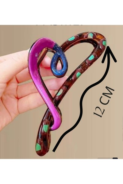 bacoss group Heart-Shaped Modern Style Colorful Plastic Clip with Clasp (Bc-1283)