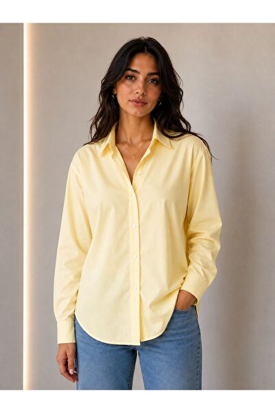 naitre Kadın Oversize Poplin Basic Gömlek