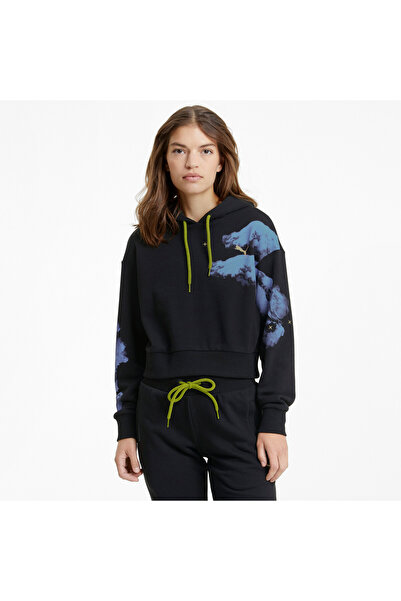 Puma Women Evide's Graphic Hoodie - Black