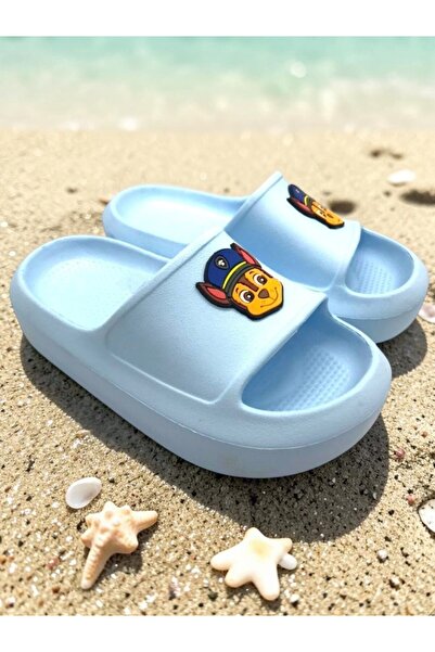 MARKABONİ Boy's Pow Patroll Printed Thick Soled Slippers Non-Slip Sole Pool B...