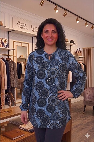 elma abone Plus Size Women's Summer Viscose Tunic