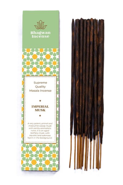 Bhagwan Incense Mosc Imperial - bețișoare parfumate masala naturale premium, 15g