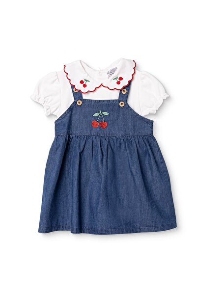 ebebek Hello Baby HelloBaby Kız Bebek Salopet Jile-Tişört Kiraz Baskılı Çıtçı...