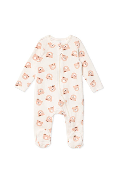 ebebek Hello Baby HelloBaby Kız Bebek Tulum Çiçek Baskılı Fermuarlı Bisiklet ...