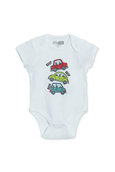ebebek Hello Baby HelloBaby Erkek Bebek Body Çıtçıtlı Zarf Yaka Kısa Kol