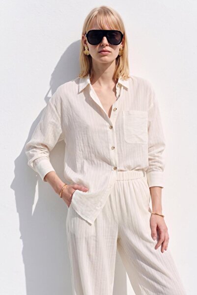 BSL Çizgili Oversize Pantolon