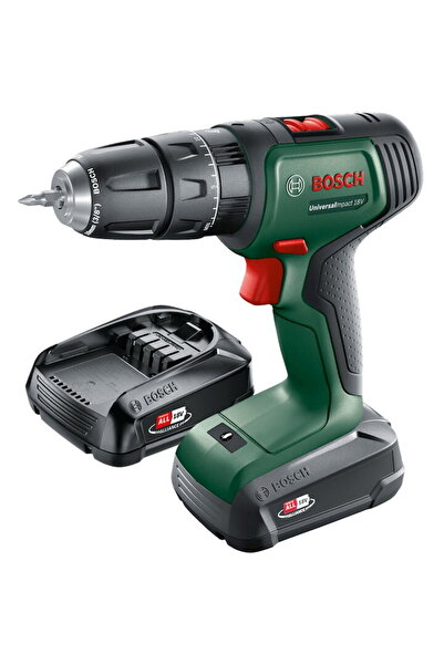 Bosch Universal Impact 18 Cordless Percussion Drill/Driver, 18 V, 2 Speed Set...