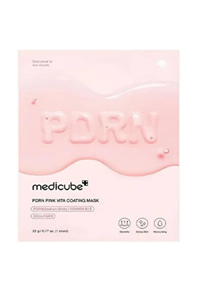 Medicube Pink Vita Coated Sheet Mask with PDRN, 22g, Lightweight and Non-Stic...