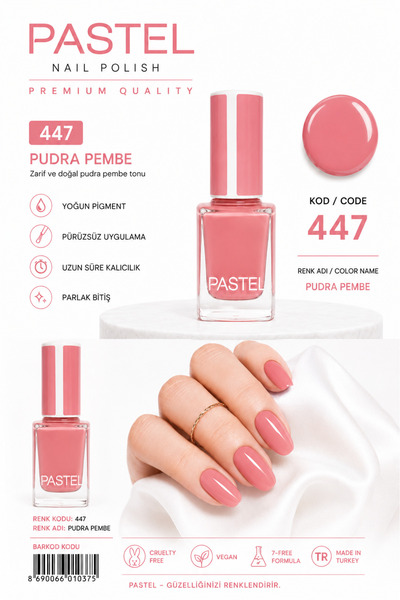 Pastels Pastel Oje kod:447 pembe Pudra
