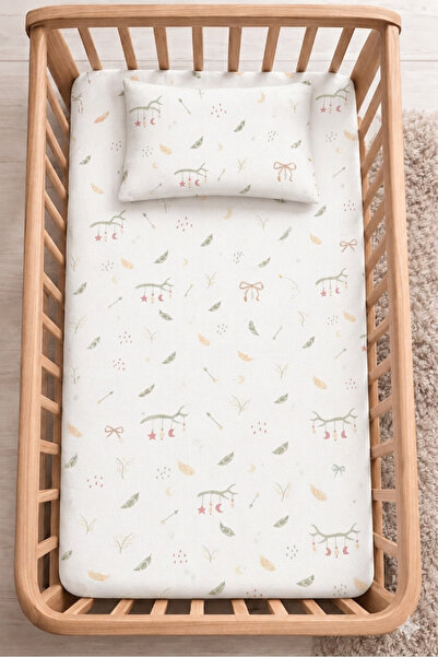 SUVAY 100% Cotton Elastic Baby Bed Sheet I + Pillowcase |   Park Bed 60X120 7...