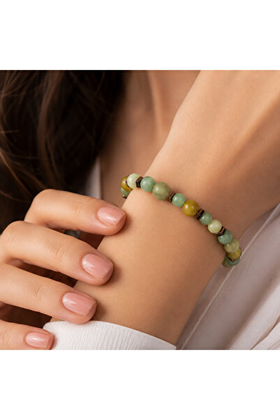 Takıtolia Axiel Yellow Tones Natural Stone Bracelet Collection Colorful & Ene...